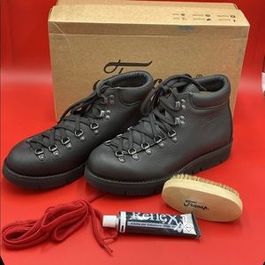 FRACAP PEBBLED HIKER MEN'S BOOTS CALZATURIFICIO LEATHER UPPER & LINING BLACK